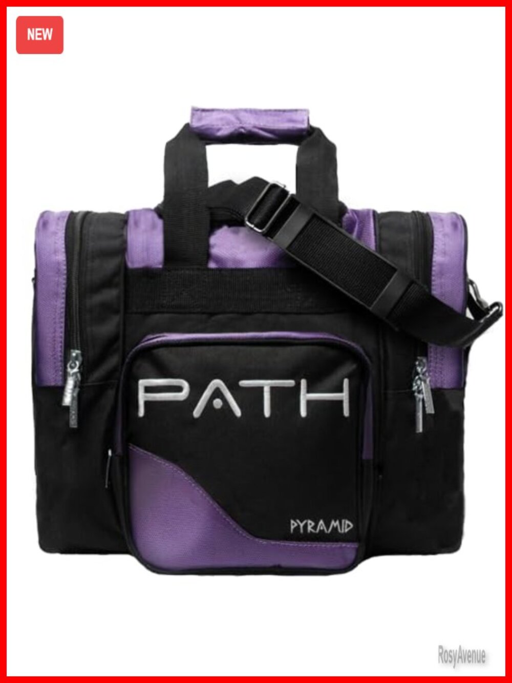 Bowling Ball Tote Single Deluxe Adjustable Padded Strap Polyester Holds Shoes